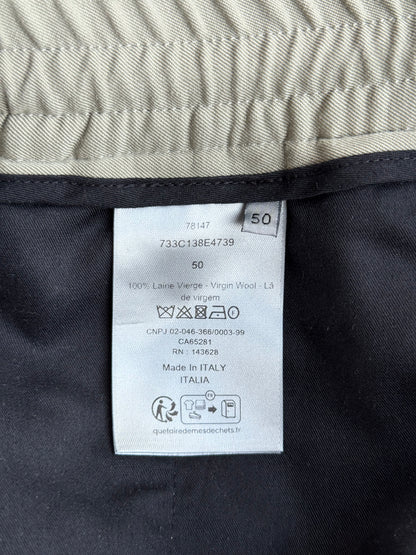 Dior Beige Pleated Wool Jogger Pants