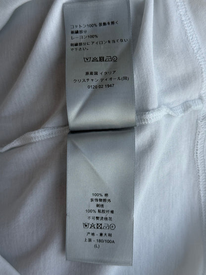 Dior White Mini CD Icon Embroidered T-Shirt