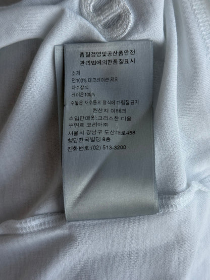 Dior White Mini CD Icon Embroidered T-Shirt