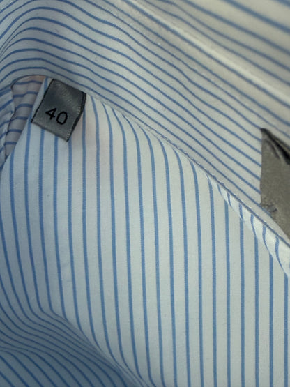 Dior Stussy Blue & White Embroidered Logo Button Up Shirt