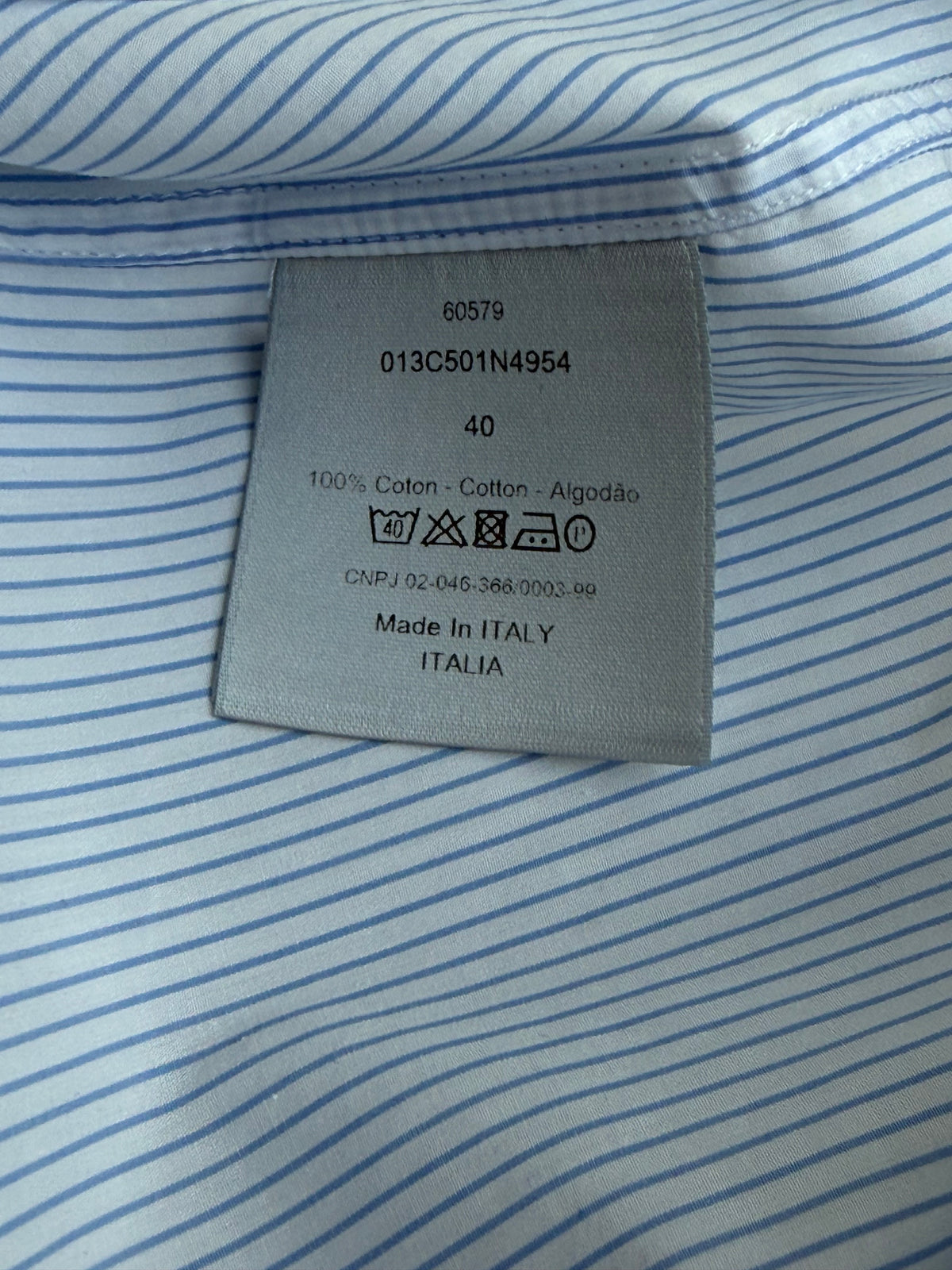 Dior Stussy Blue & White Embroidered Logo Button Up Shirt