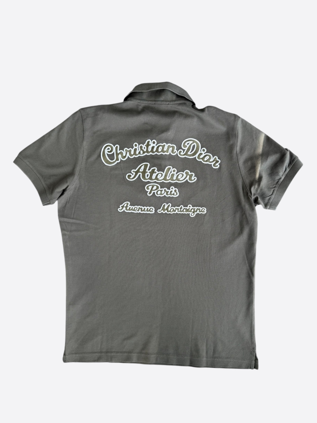 Dior Olive Atelier Embroidered Logo Polo T-Shirt