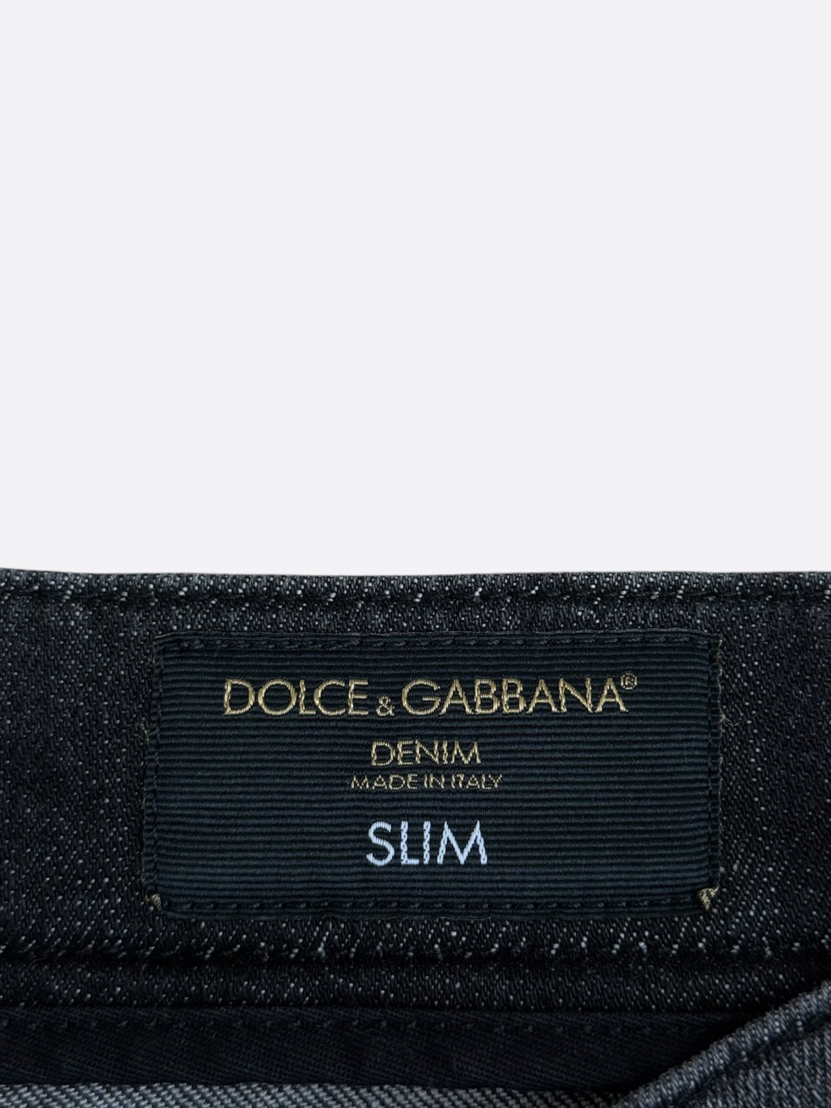 Dolce & Gabbana Faded Black Slim Denim Jeans