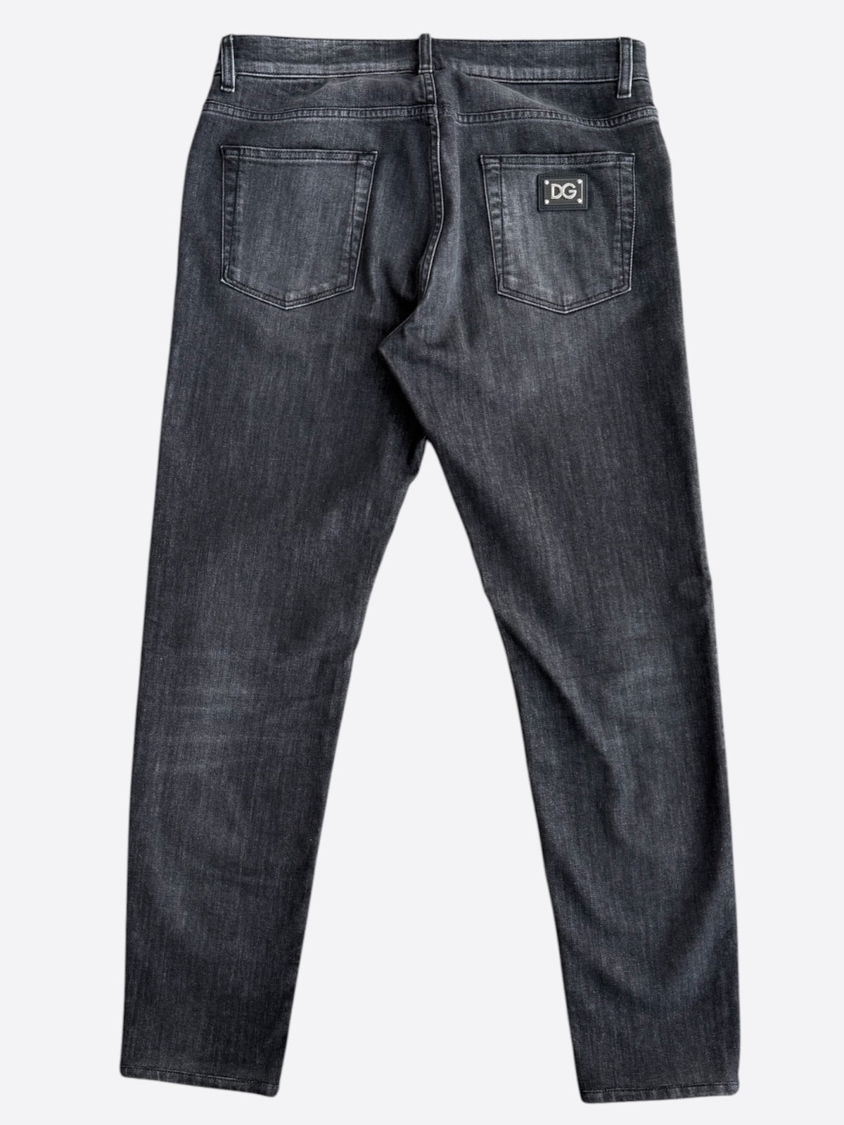 Dolce & Gabbana Faded Black Slim Denim Jeans