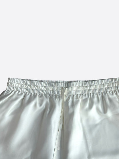 Casablanca White, Green & Red Airways Silk Shorts