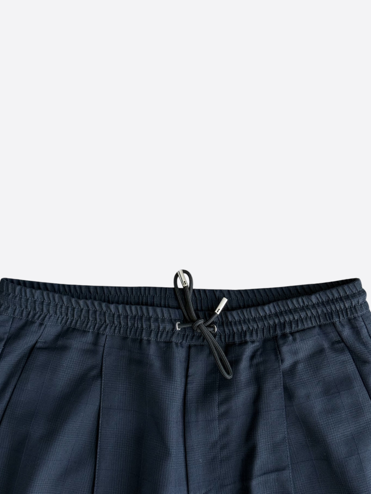 Dior Navy Pleated Wool Jogger Pants