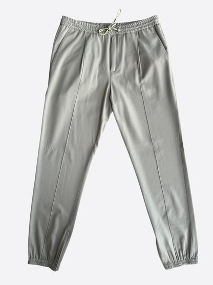 Dior Beige Pleated Wool Jogger Pants