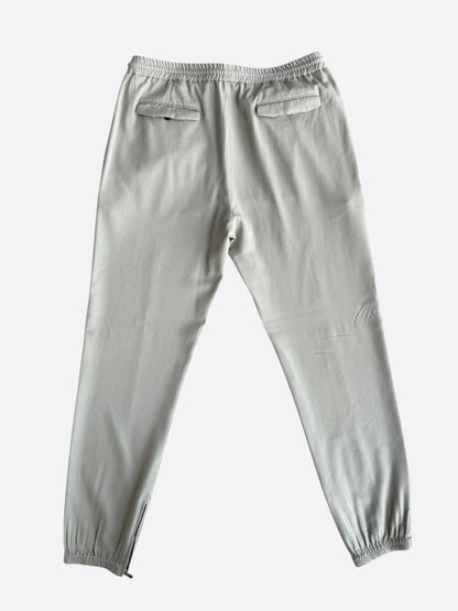 Dior Beige Pleated Wool Jogger Pants