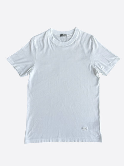 Dior White Mini CD Icon Embroidered T-Shirt