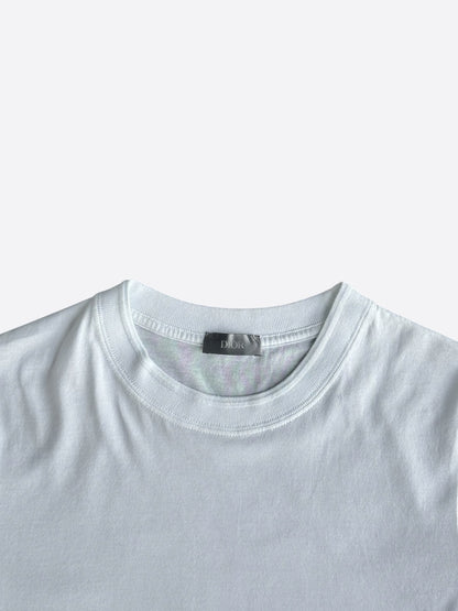 Dior White Mini CD Icon Embroidered T-Shirt