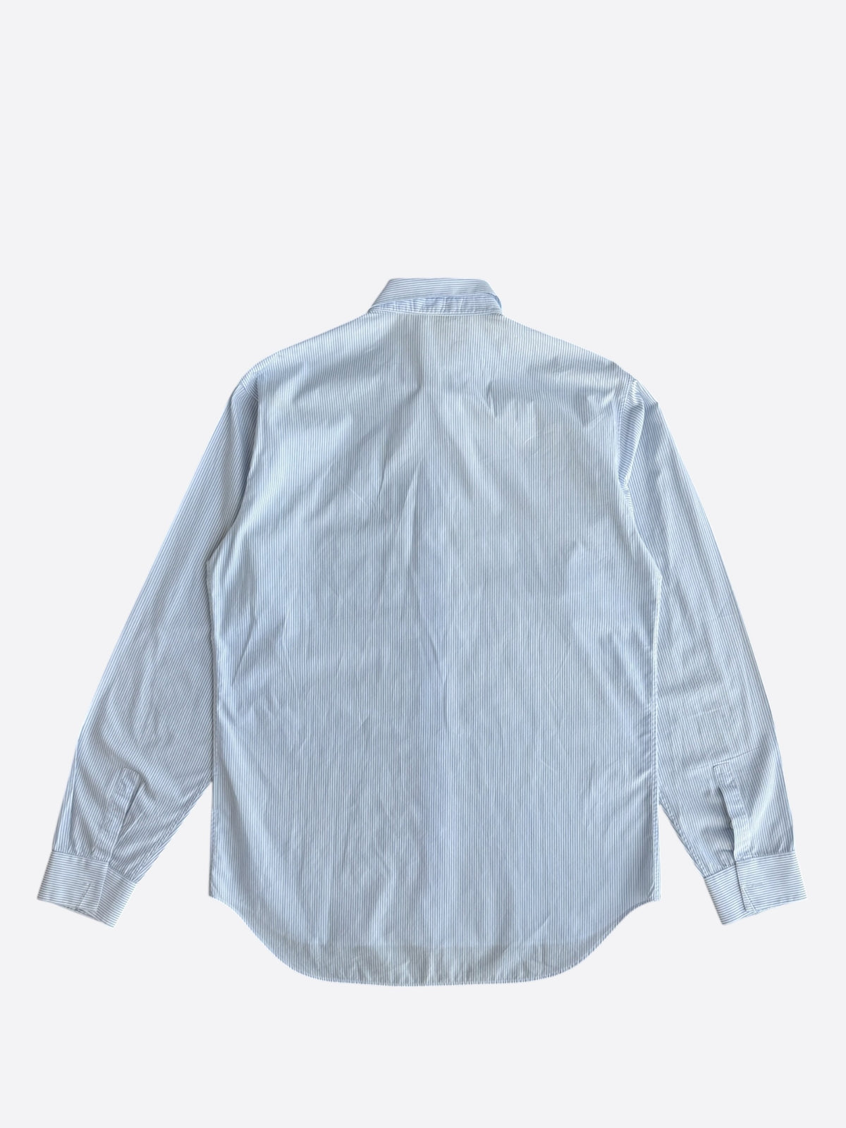 Dior Stussy Blue & White Embroidered Logo Button Up Shirt