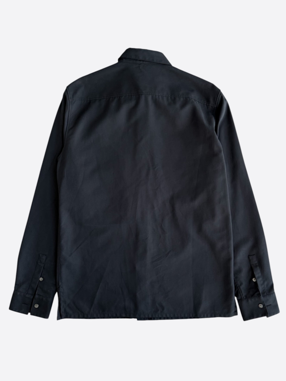 Dior Sacai Black Embroidered Patch Hybrid Button Up Shirt
