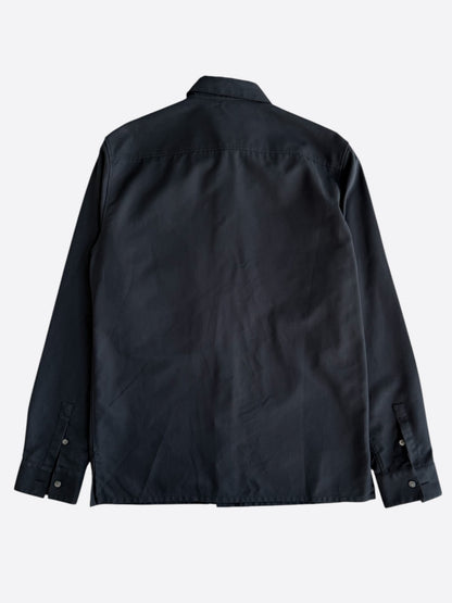 Dior Sacai Black Embroidered Patch Hybrid Button Up Shirt