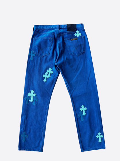 Chrome Hearts Levis Blue Dyed Cross Patch Jeans