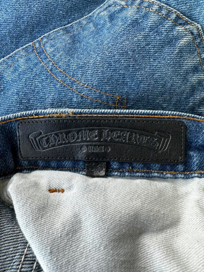 Chrome Hearts Levis Blue & Black Cross Patch Jeans