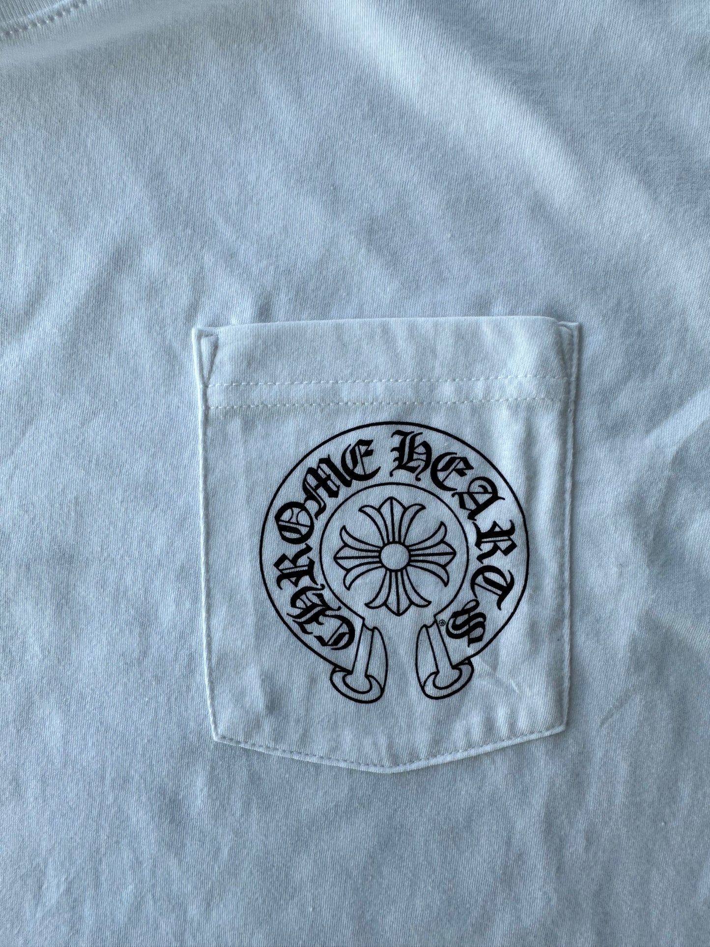 Chrome Hearts White & Black Malibu Horseshoe Logo T-Shirt