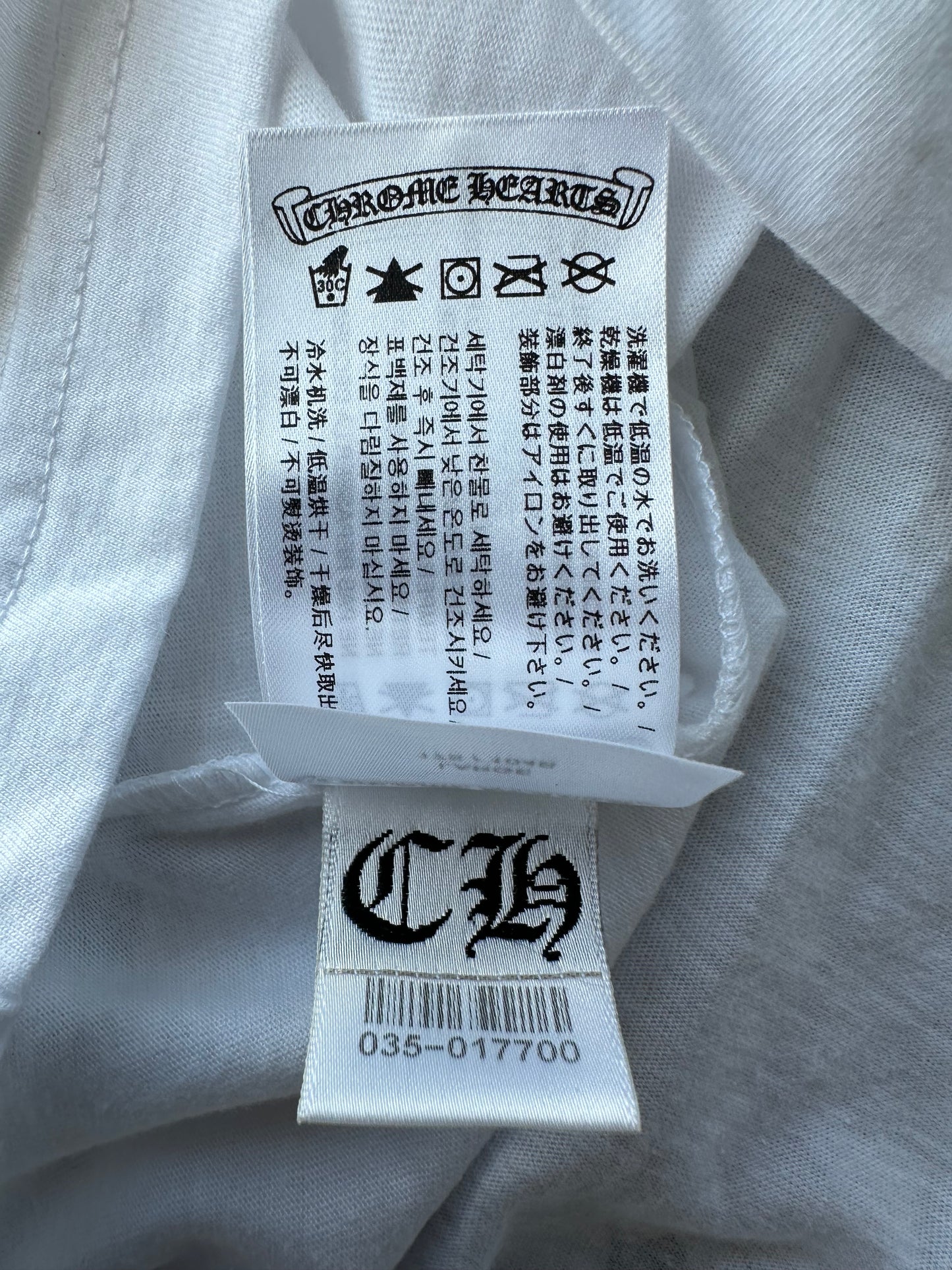 Chrome Hearts White & Black Malibu Horseshoe Logo T-Shirt