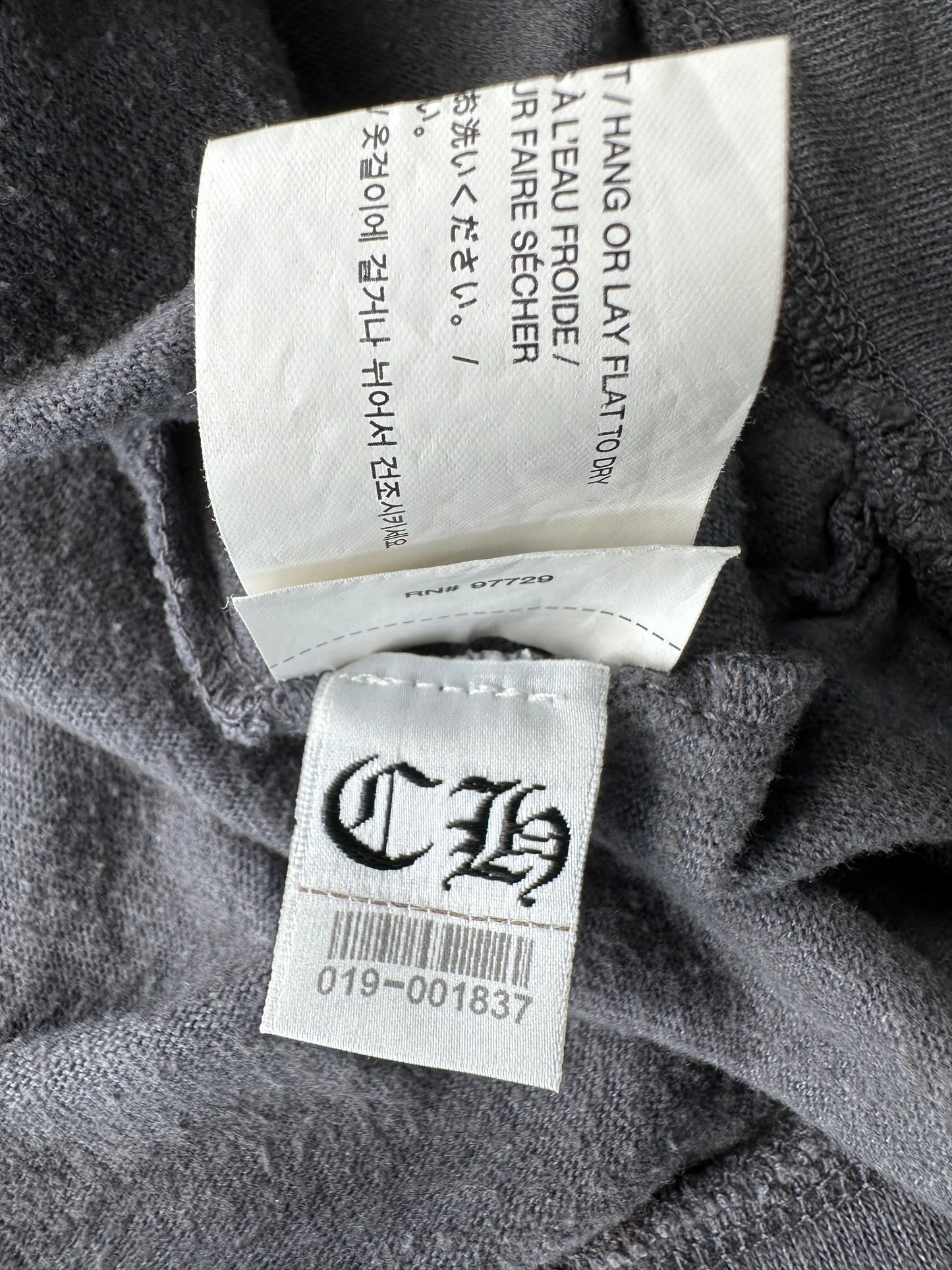 Chrome Hearts Grey & White Horseshoe Logo Sweater