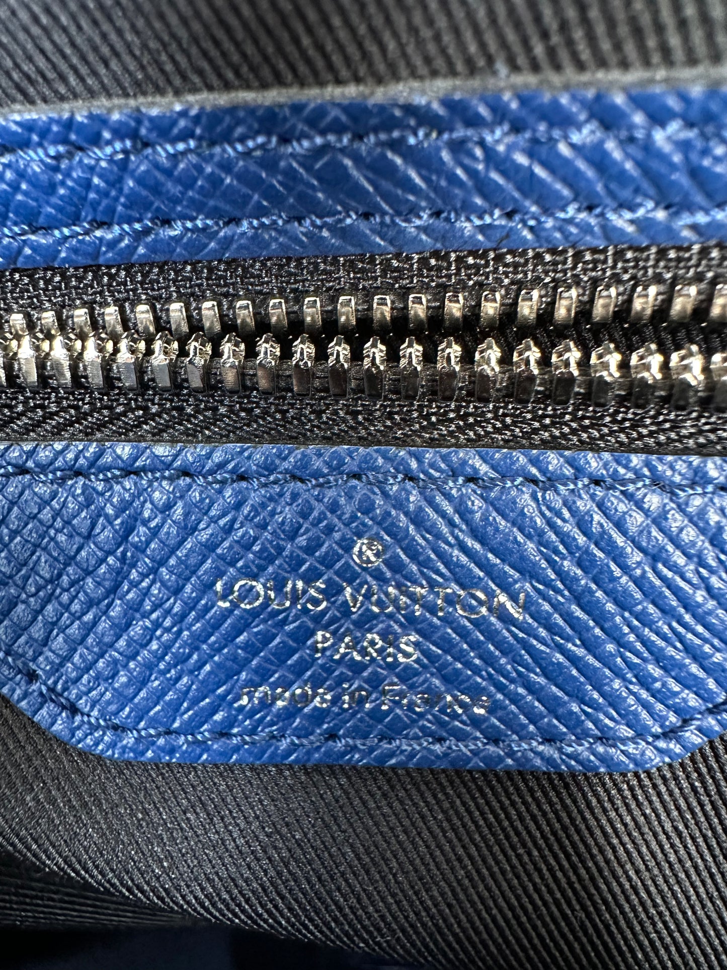 Louis Vuitton Blue Taigarama Monogram Keepall 50