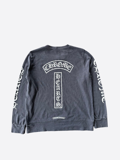 Chrome Hearts Grey & White Horseshoe Logo Sweater