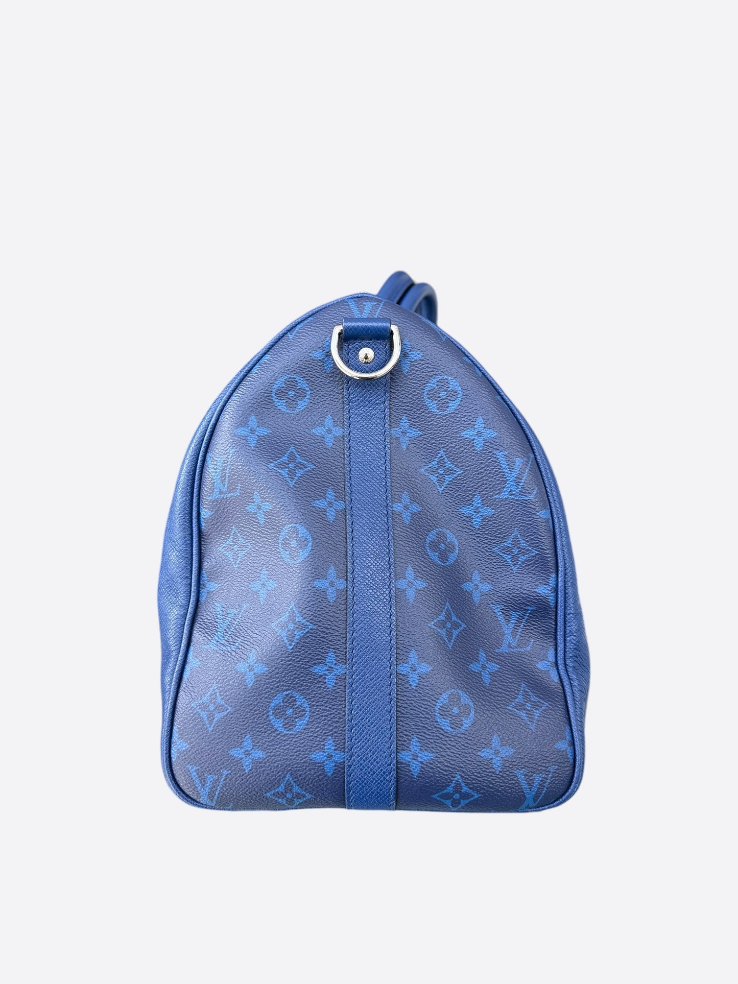 Louis Vuitton Blue Taigarama Monogram Keepall 50