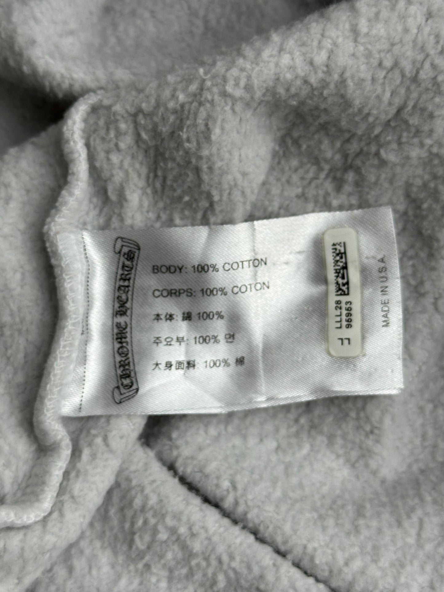 Chrome Hearts Rolling Stones White & Red Horseshoe Logo Hoodie