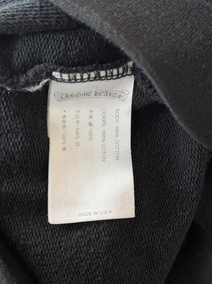 Chrome Hearts Black & White Cemetery Jacquard Horseshoe Logo Hoodie
