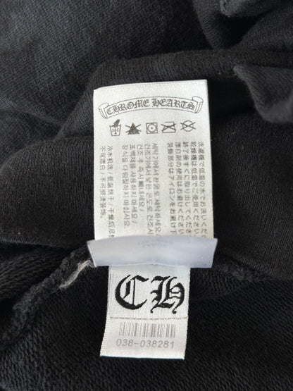 Chrome Hearts Black & White Cemetery Jacquard Horseshoe Logo Hoodie