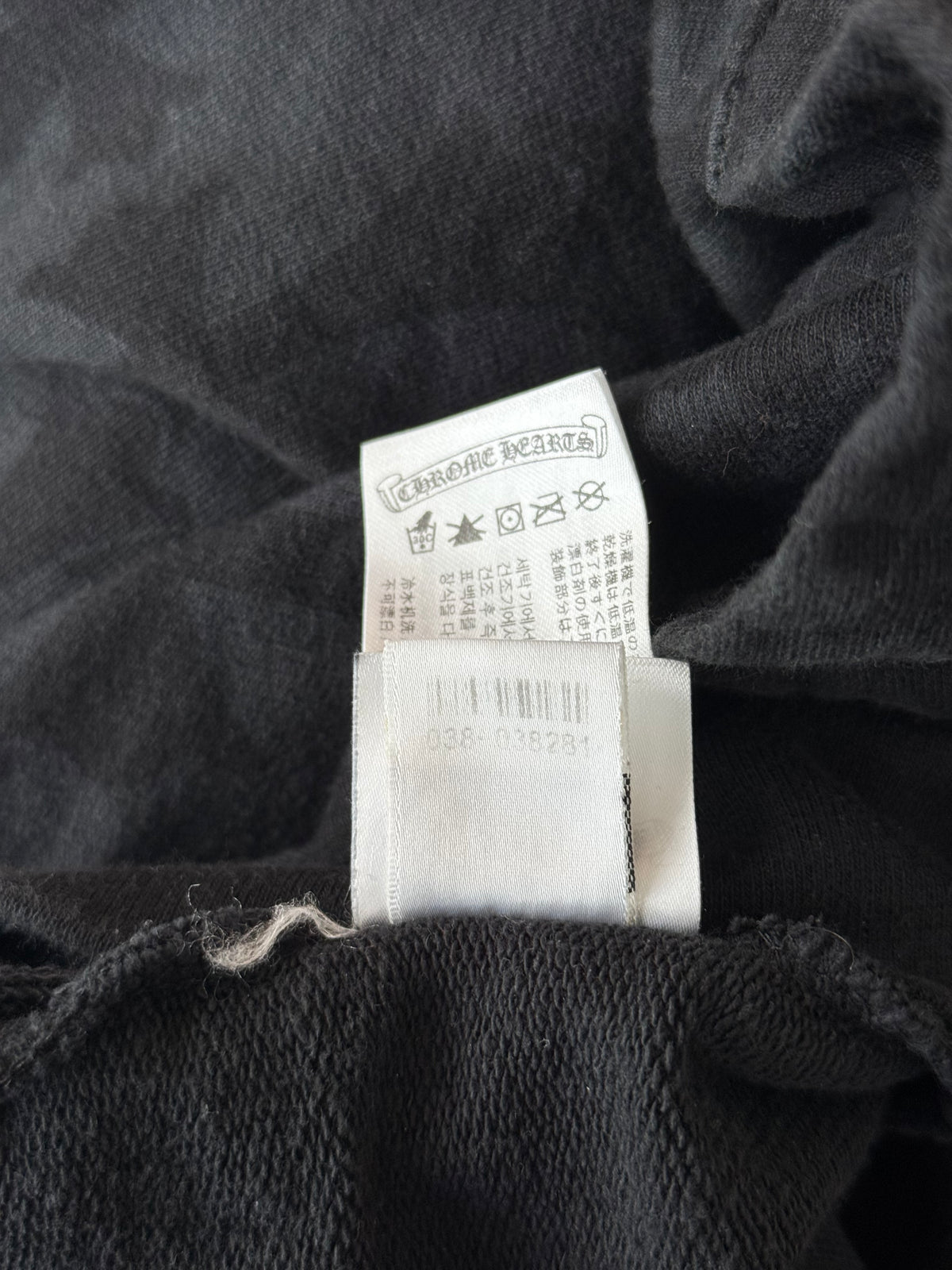Chrome Hearts Black & White Cemetery Jacquard Horseshoe Logo Hoodie