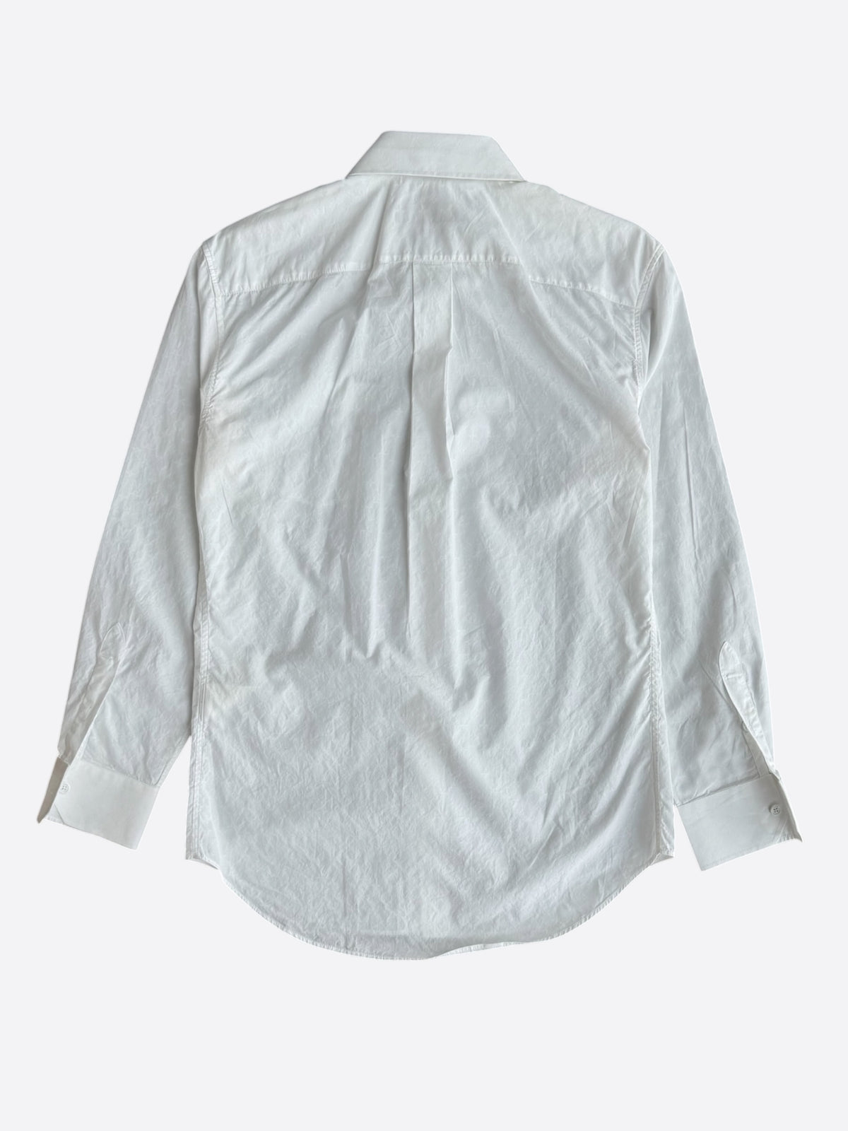 Louis Vuitton White Jacquard Monogram Button Up Shirt