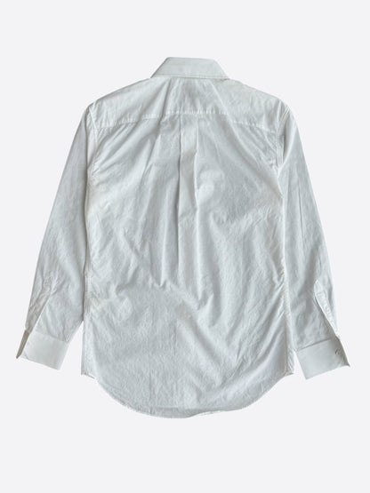 Louis Vuitton White Jacquard Monogram Button Up Shirt