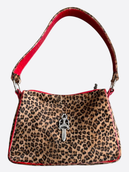 Chrome Hearts Cheetah & Red Cross Patch Chicken Nugget Bag