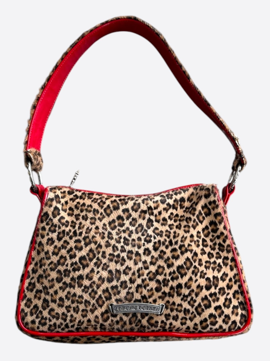 Chrome Hearts Cheetah & Red Cross Patch Chicken Nugget Bag