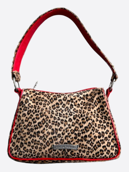 Chrome Hearts Cheetah & Red Cross Patch Chicken Nugget Bag