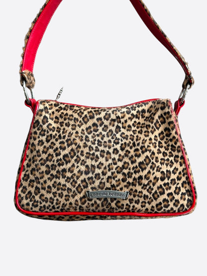 Chrome Hearts Cheetah & Red Cross Patch Chicken Nugget Bag