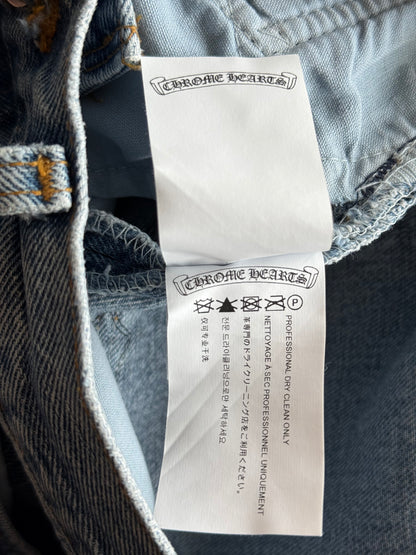 Chrome Hearts Levis Blue & Black Cross Patch Jeans