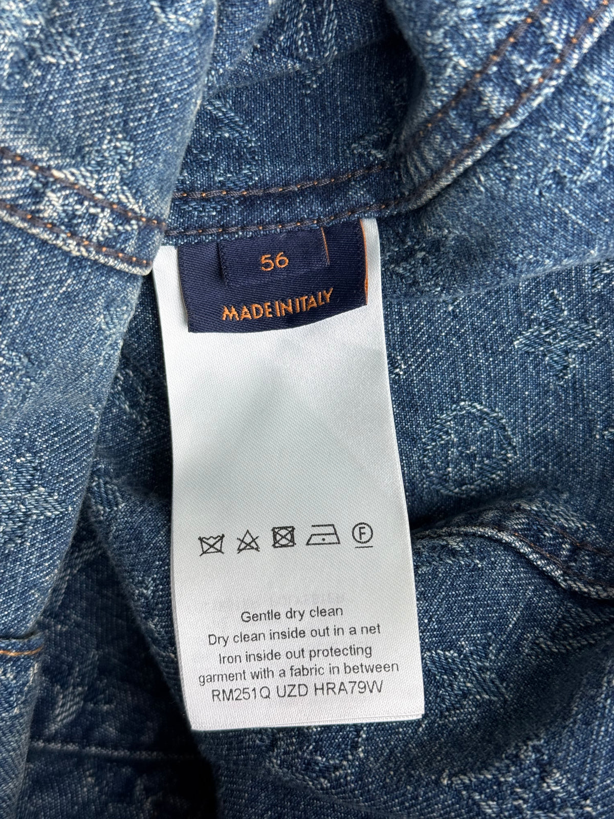 Louis Vuitton Blue Jacquard Monogram Denim Jacket