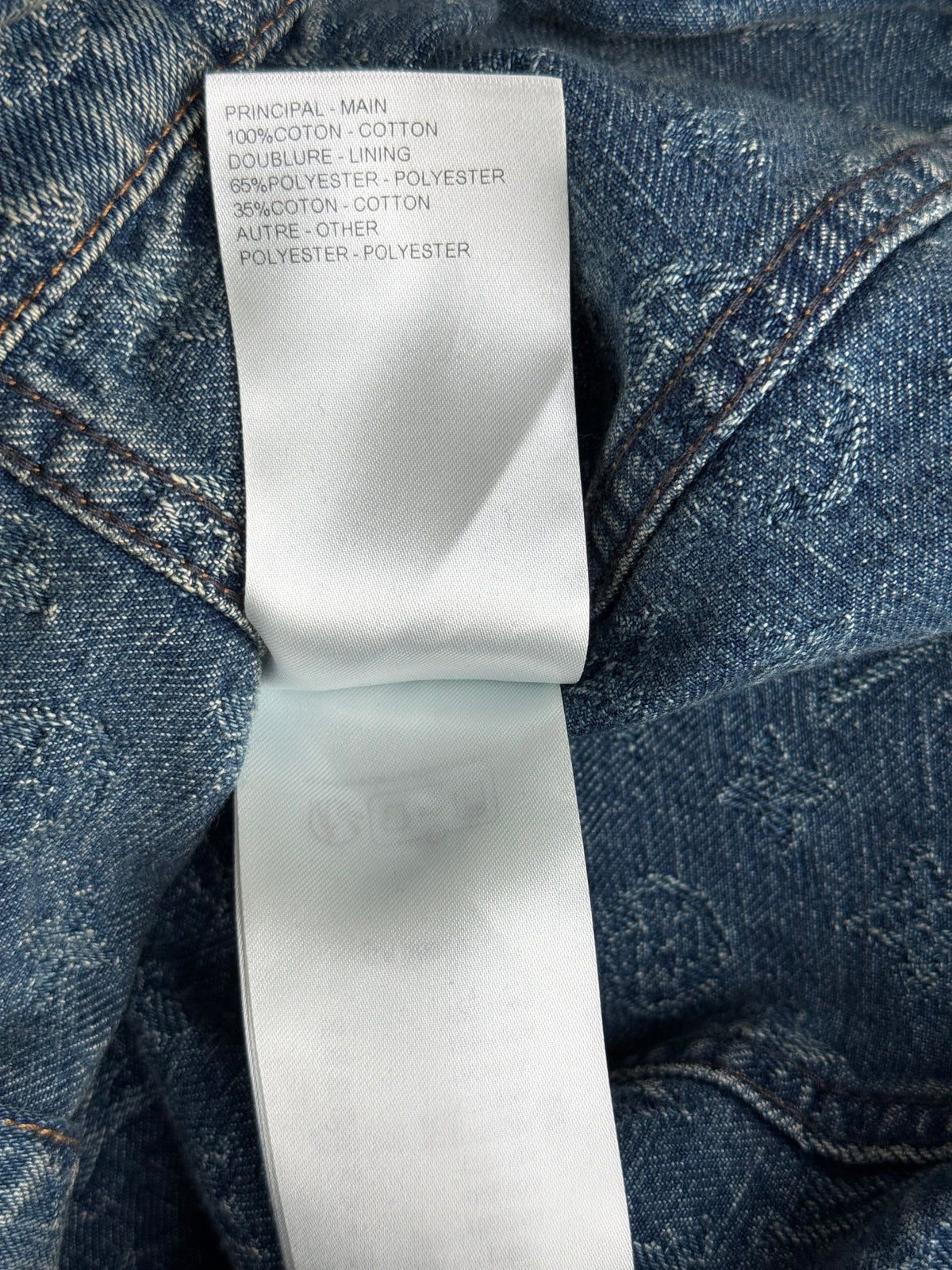 Louis Vuitton Blue Jacquard Monogram Denim Jacket