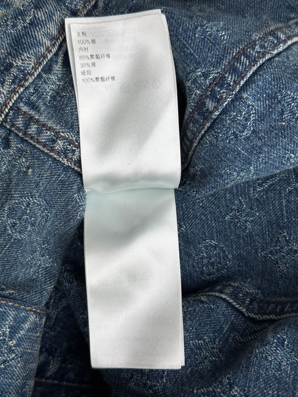 Louis Vuitton Blue Jacquard Monogram Denim Jacket