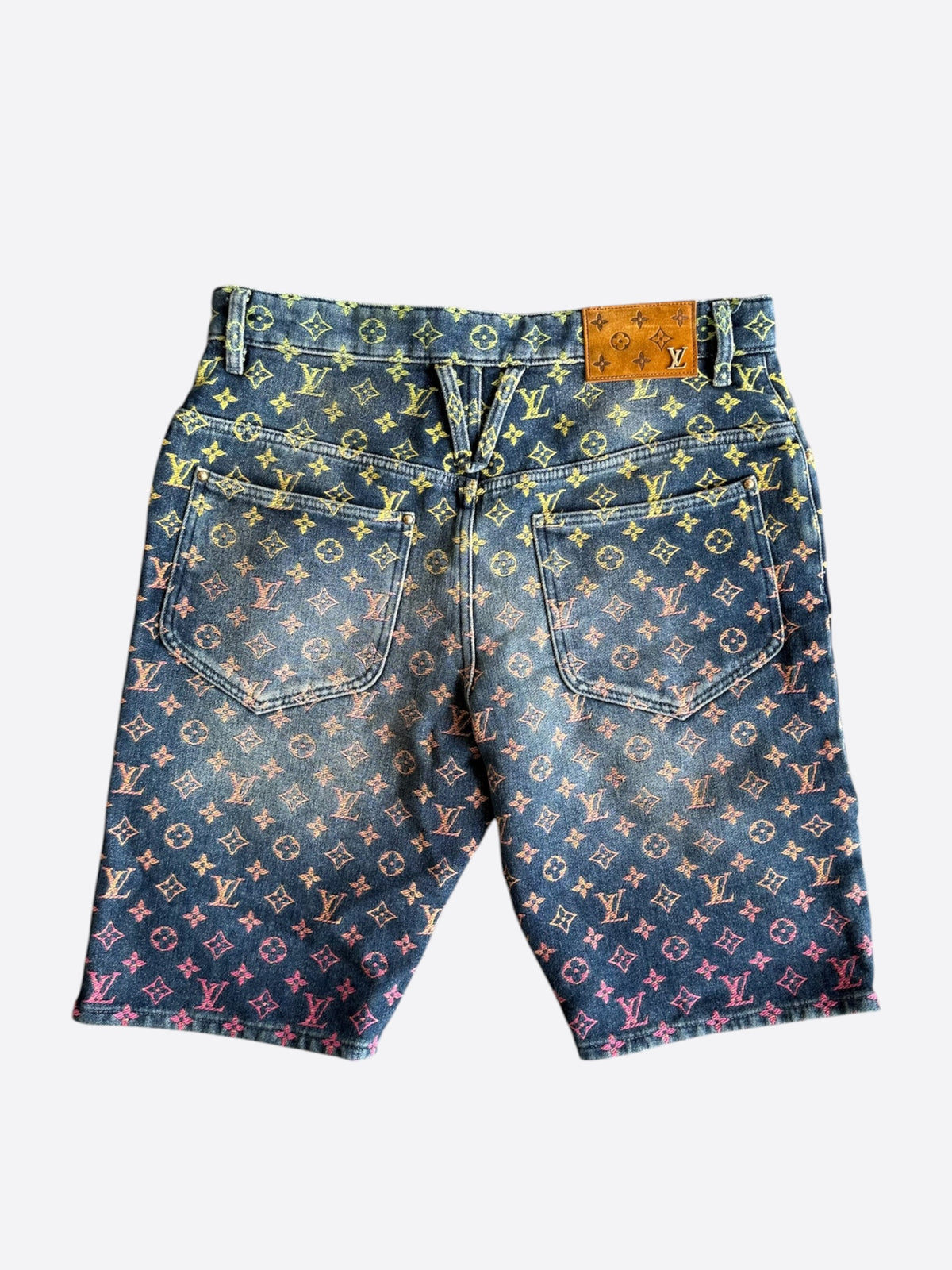 Louis Vuitton Blue Rainbow Monogram Denim Shorts