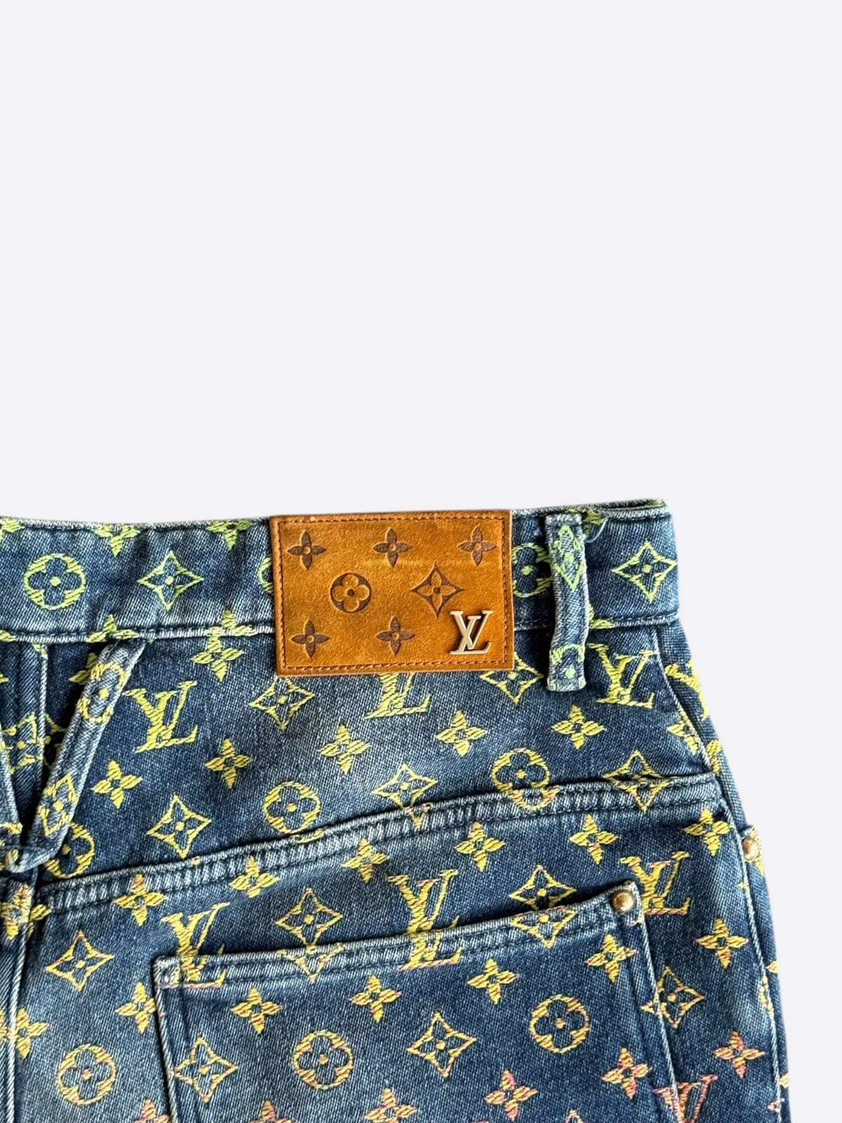 Louis Vuitton Blue Rainbow Monogram Denim Shorts