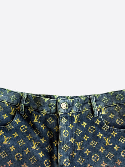 Louis Vuitton Blue Rainbow Monogram Denim Shorts