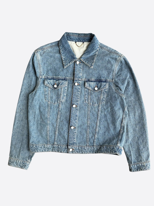 Louis Vuitton Blue Jacquard Monogram Denim Jacket