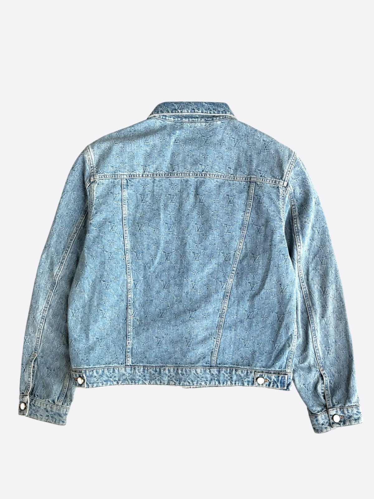 Louis Vuitton Blue Jacquard Monogram Denim Jacket