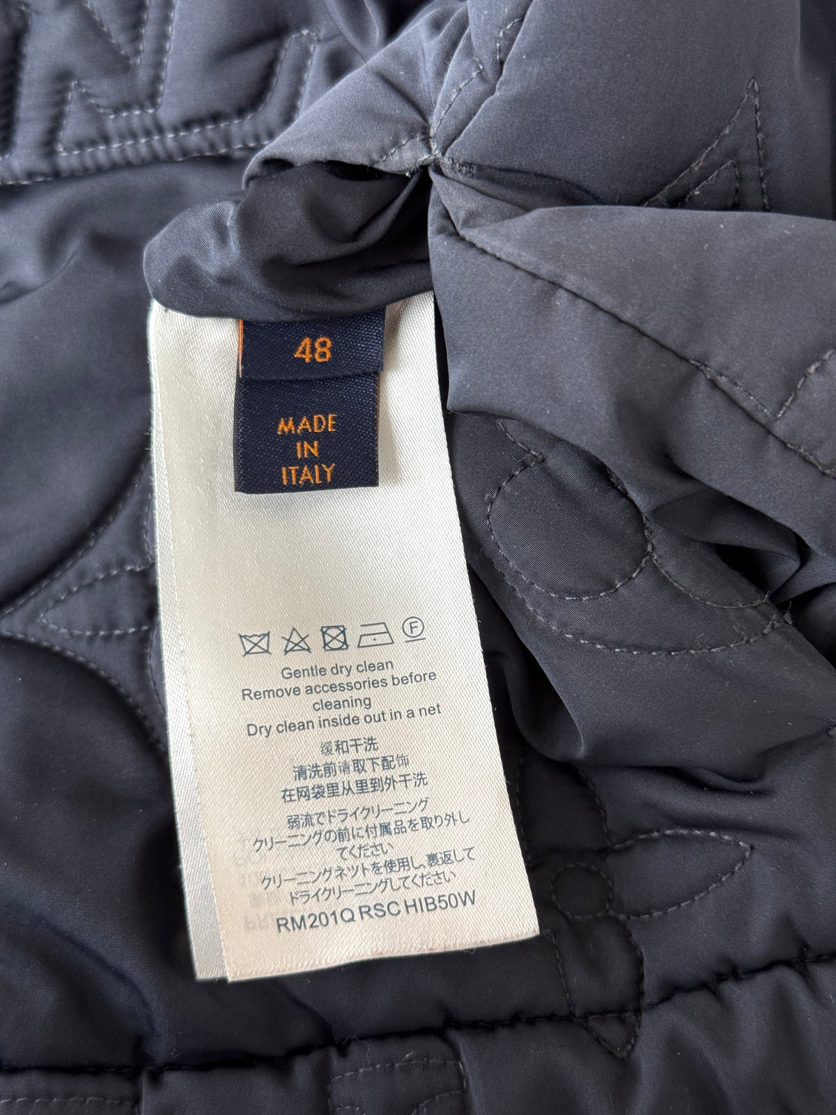 Louis Vuitton Navy Monogram Padded Jacket