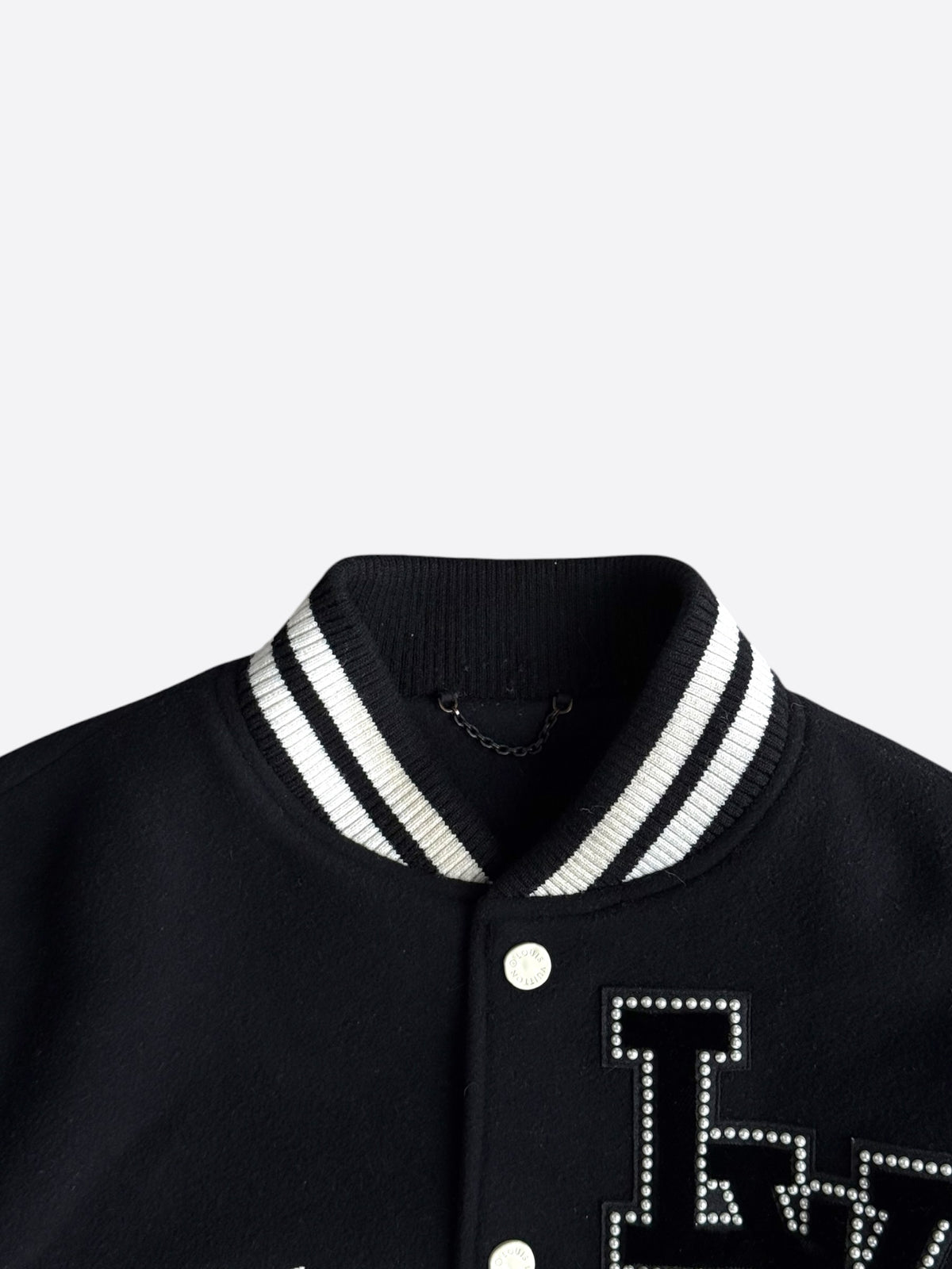 Louis Vuitton Black & White Signature Studded Varsity