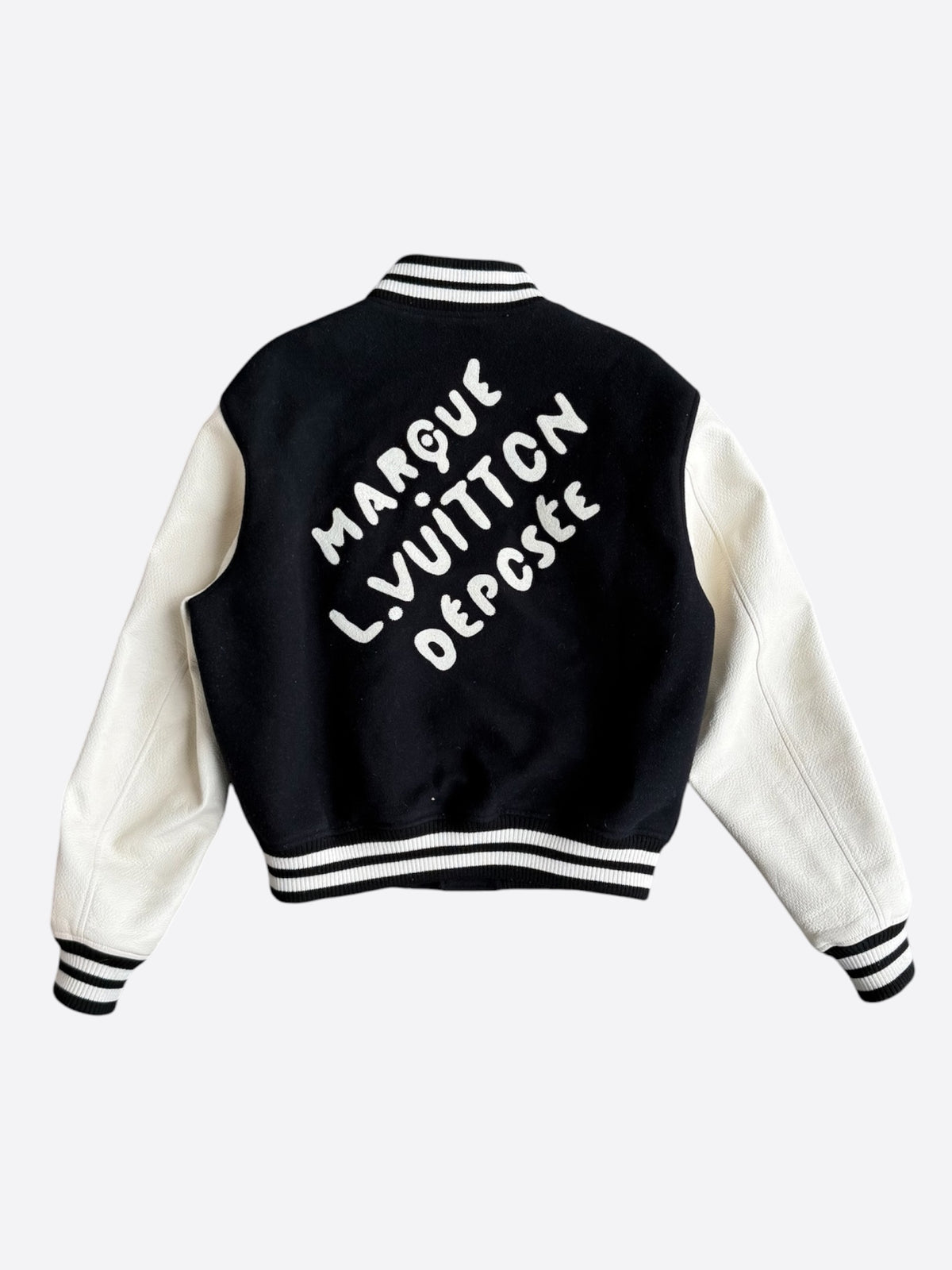 Louis Vuitton Black & White Signature Studded Varsity