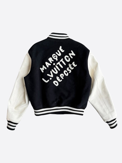 Louis Vuitton Black & White Signature Studded Varsity