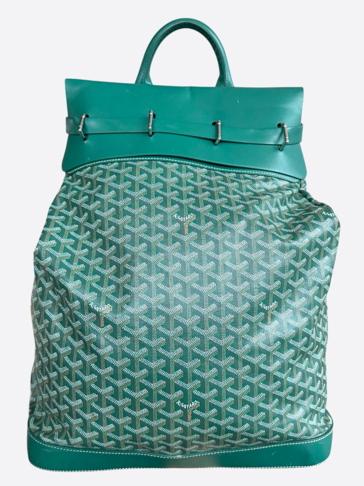 Goyard Green Steamer Backpack