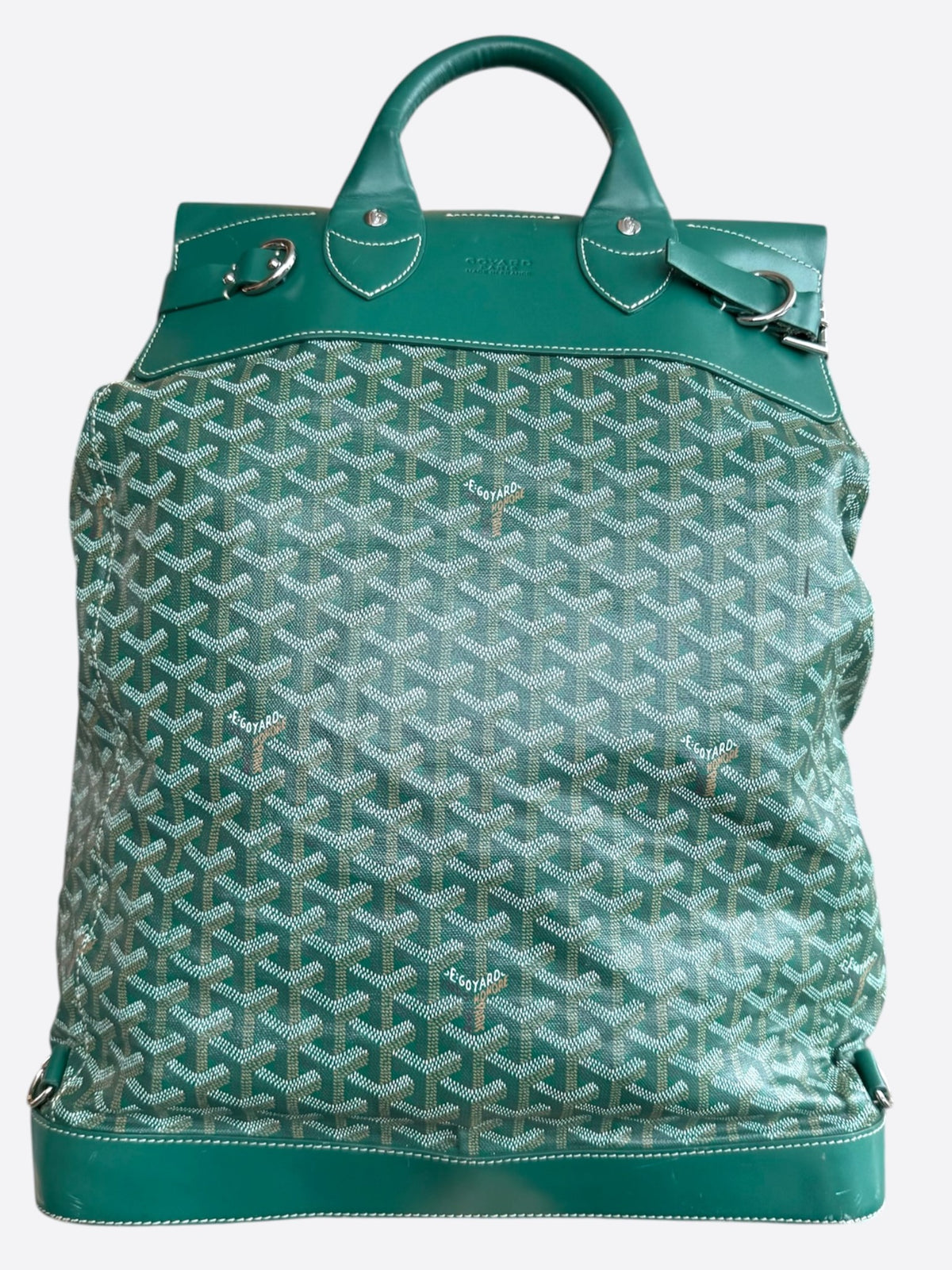 Goyard Green Steamer Backpack